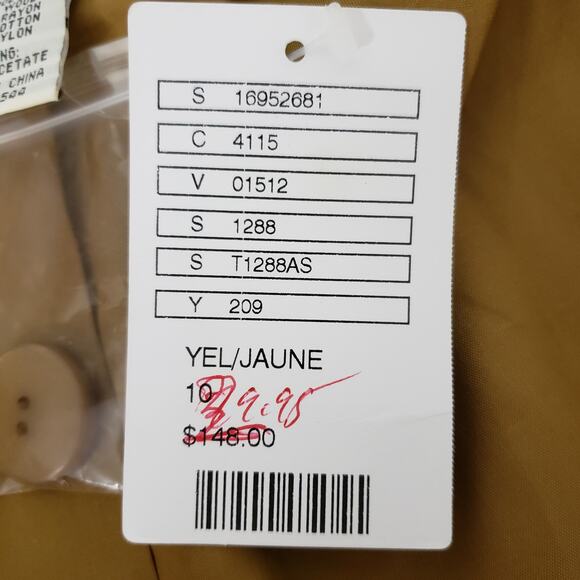 NWT Anthropologie Tabitha Tweed Blazer Cardigan Jacket 10 Short Sleeve Mustard - Picture 13 of 13